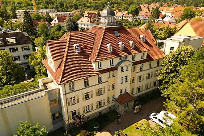 Luftansicht vom Haus Brückenbogen - Teil des Christianenheims